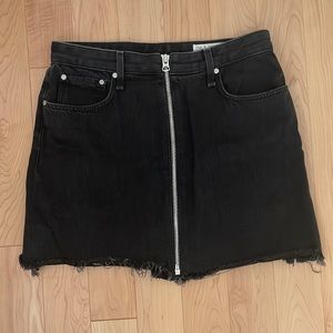 Rag & Bone Anna Zip Up Denim Skirt Size 28